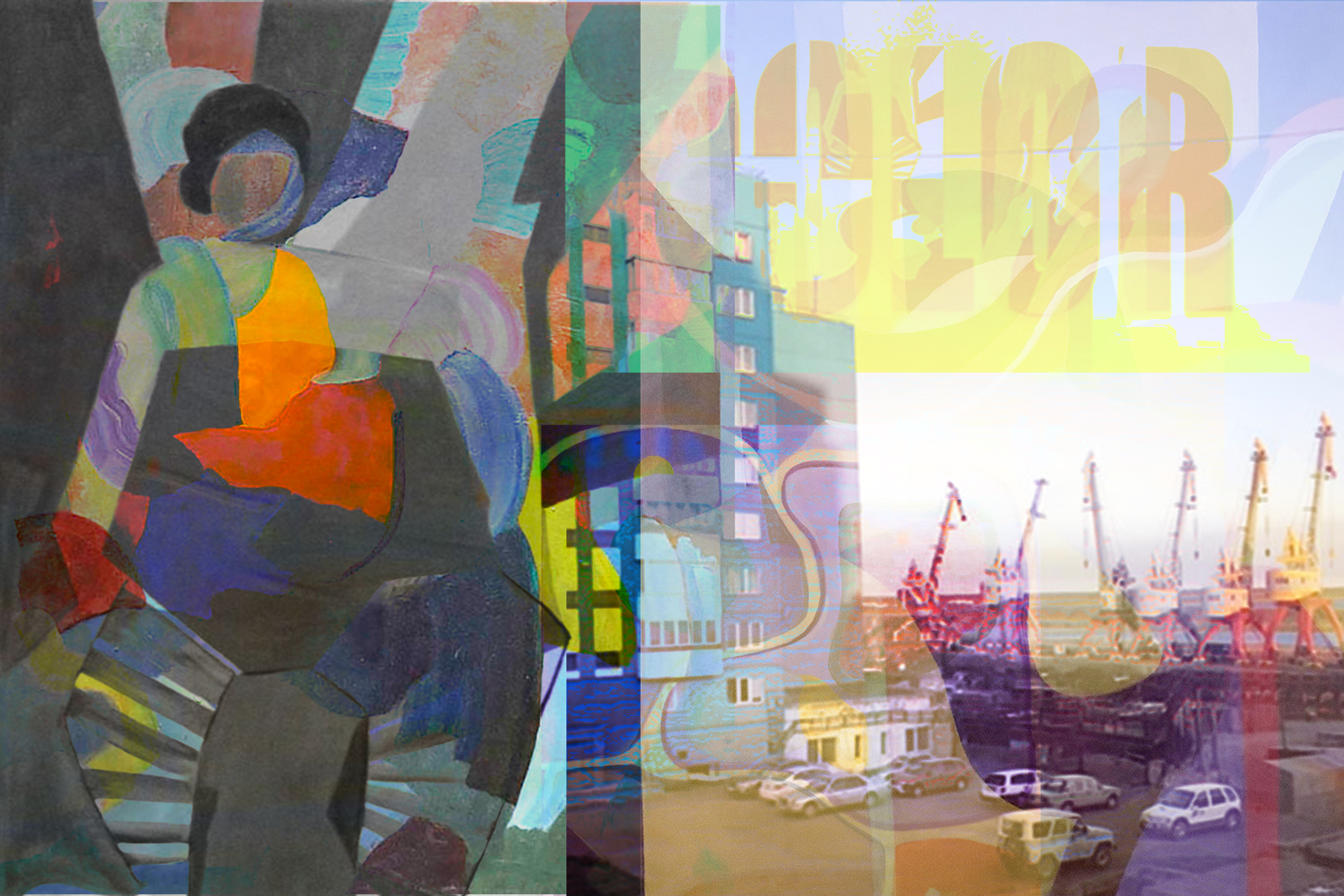 a montage of various paintings